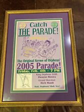 2005 Krewe Of Orpheus Mardi Gras Parade Poster Framed And Matted picture