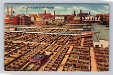 Chicago-Illinois, Union Stock Yards, Cattle Pens, Advertising, Vintage Postcard picture