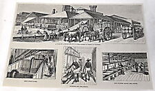 1878 magazine engraving ~ SCENES FROM A SUGAR ESTATE Cuba picture