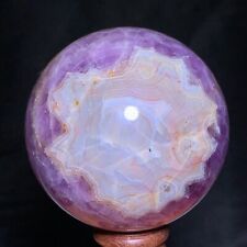 534g Natural Banded Amethyst Agate Sphere Crystal Quartz Energy Ball Healing picture