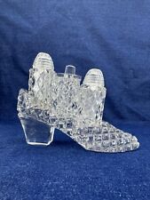 Vintage 1950s Crystal Slipper Salt And Pepper Shakers,  Mustard Jar with Lid picture