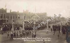 RPPC St Peter Minnesota Parade Marching Band German Catholic 1911 MN Postcard picture