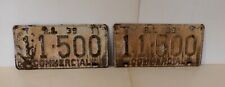 Vintage Pair of 1939 Rhode Island Commercial Licences Plates  #11 500 picture