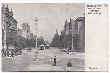 General view of Collins Street Melbourne Victoria OLD POSTCARD c1904 picture