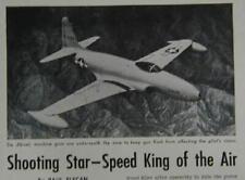 P-80 Lockheed Shooting Star Jet 1946 vintage How-To build PLANS Wood carved picture
