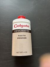 Vintage Colgate Ammoniated Tooth Powder Large Size 4 oz Tin Made in USA picture