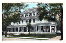 Deland FL Florida Lexington Hotel Downtown New York Ave 1920s Postcard Daytona picture