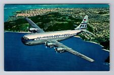 Pan American Giant Super Strato Clippers Aircraft, Antique, Vintage Postcard picture