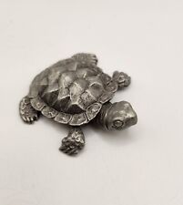 Vintage 1979 Pewter Snapping Turtle Figurine  picture