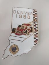 Denver Indiana Lions Club Racecar Lapel Pin picture