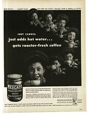 1946 Nestle Nescafe Instant Coffee Judy Canova movie star Vintage Print Ad picture
