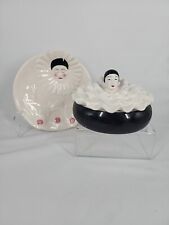Taste Seller By Sigman Clown Lidded Dish Japan And Pierrot Clown Plate Vintage picture