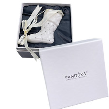 NIB Pandora XMAS Stocking Ornament Porcelain White Christmas picture