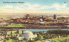 Ford Plant - Dearborn, Michigan Linen Postcard picture