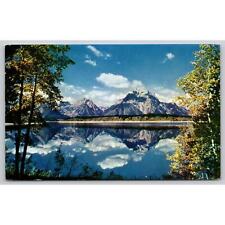 Postcard WY Jackson Lake And Teton Range With Reflection On Lake picture