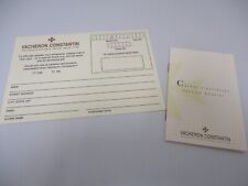 Open VACHERON CONSTANTIN Official Timepiece Registration Card & Service Log Book picture