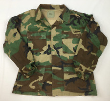VTG Camo Military Field Jacket Small Extra Short Woodland Stock 8415-01-184-1322 picture