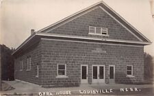 RPPC Louisville NE Nebraska Main Street City Hall Opera House Photo Postcard C60 picture