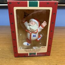 Go For The Gold`1988`Santa Going For Gold In The Olympics,Hallmark Tree Ornament picture