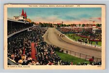 Louisville KY-Kentucky, The Finish Churchill Downs, c1941 Vintage Postcard picture