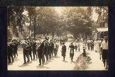 1915 IPSWICH Massachusetts PARADE Brass Band Flags Real Photo Postcard RPPC picture