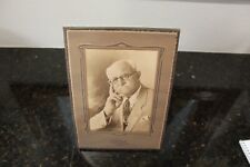 Antique Black & White Photo Cabinet Card Elderly Gentleman Portrait In Folder picture