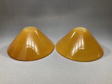 2 Vianne France Amber Cased Glass Cone Shades 10