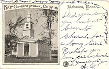 First Congregational Church Lebanon Connecticut Undivided Postcard 1905 picture