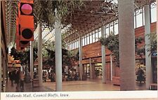 Council Bluffs Iowa Midlands Mall Interior Vintage Postcard 1976 picture