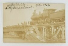 Postcard Real Photo Railroad Trolley Car Crash Atlantic City New Jersey 1906 picture