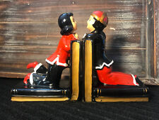 Vintage Bookends Ceramic Asian Boy & Girl Ucagco Mid-Century Made in Japan picture