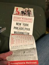 1967 PRR Pennsylvania Railroad Weekend Sale Poster Flyer Hanger Train NY DC Phil picture