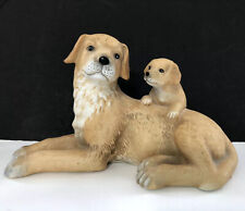 Homeco 1471 Blonde Yellow Lab Mother Dog Puppy on Back Figurine picture