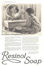 1918 Resinol Soap Antique Print Ad World War I Soldier Clear Complexion Mirror picture