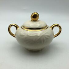 Vintage Puritan Hand Decorated 22 kt Gold Trim Pearl China Sugar Bowl D3  picture