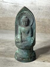 Antique Bronze Edo Buddhist Temple Shrine Sculpture Buddha 4 7/8” High picture