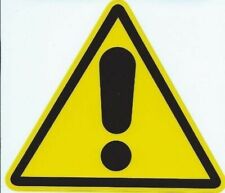 4.5in x 4in Warning Exclamation Sign Decal Sticker Business Signs Decals Stic... picture