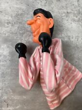 Vintage 80s President Ronald Reagan Boxing Punching Puppet Pink Striped Shirt picture