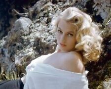 Anita Ekberg classic 1950's glamour pose with bare shoulder 24x36 inch Poster picture