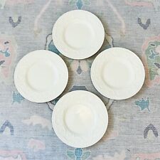 Wedgwood Patrician Ivory Salad Luncheon Plates Embossed Barlaston 8.5” Set Of 4 picture