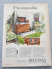 1965 Sylvania Color TV Vtg Print Ad TV's Brightest Picture MCM Decor picture