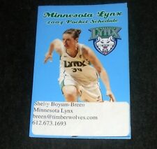 2004 Minnesota Lynx WNBA Basketball Pre-Dynasty Vintage Sports Schedule picture