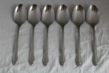 6 Oneida PLANTATION Stainless Custom Glossy Place/Oval Soup Spoons picture