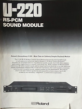Roland U-220 Synthesizer Rack Mount MIDI Sound Module Brochure, Original Sheet. picture