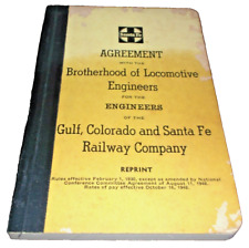OCTOBER 1948 SANTA ATSF GC&SF EMPLOYEE AGREEMENT WITH LOCOMOTIVE ENGINEERS picture