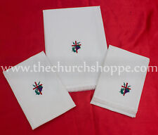 Altar Linen Set of 3, 1 Corporal, 1 Purificator 1 towel Vestments-Church-Priest picture
