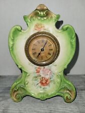 Antique Edwardian 1900's Ansonia Royal Bonn Germany Porcelain Mantel Clock AS IS picture