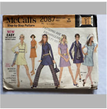 Vintage 1969 McCall's 2087 Dress in Two Lengths and Pants Pattern - Misses Size picture