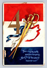 ELLEN CLAPSADDLE Fourth of July Swords Ring Bells Fire the Guns IAPC Postcard picture