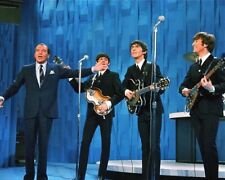 Ed Sullivan introduces USA to The Beatles on his TV series in 1964 Poster picture